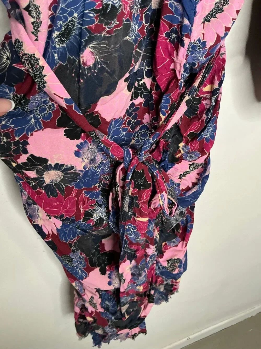 Free People Under Wraps Mini Dress | Magenta in 4 - Picture 7 of 13